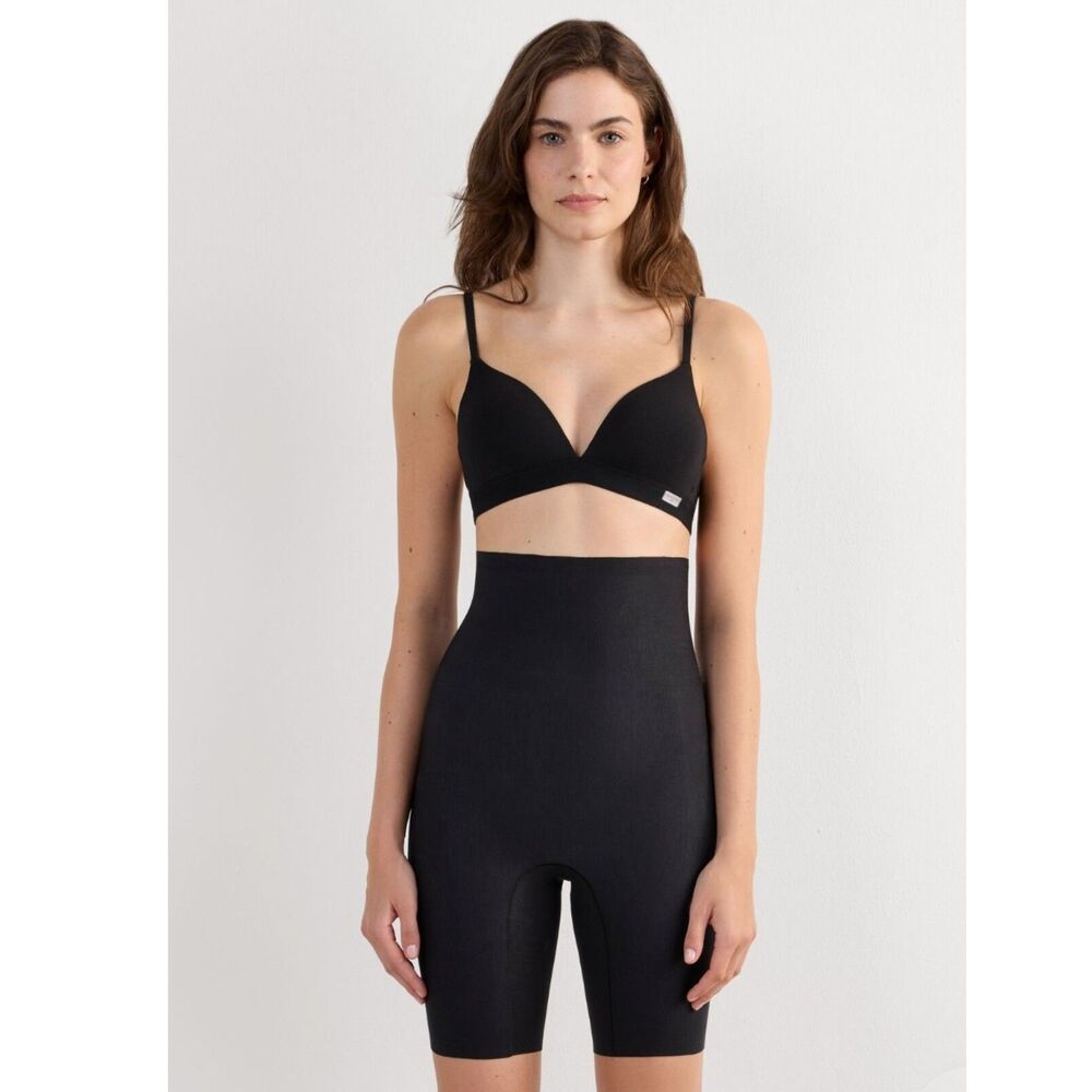 Intimissimi XS Shapewear Light Shaping Cotton High Waist Shorts black NWT